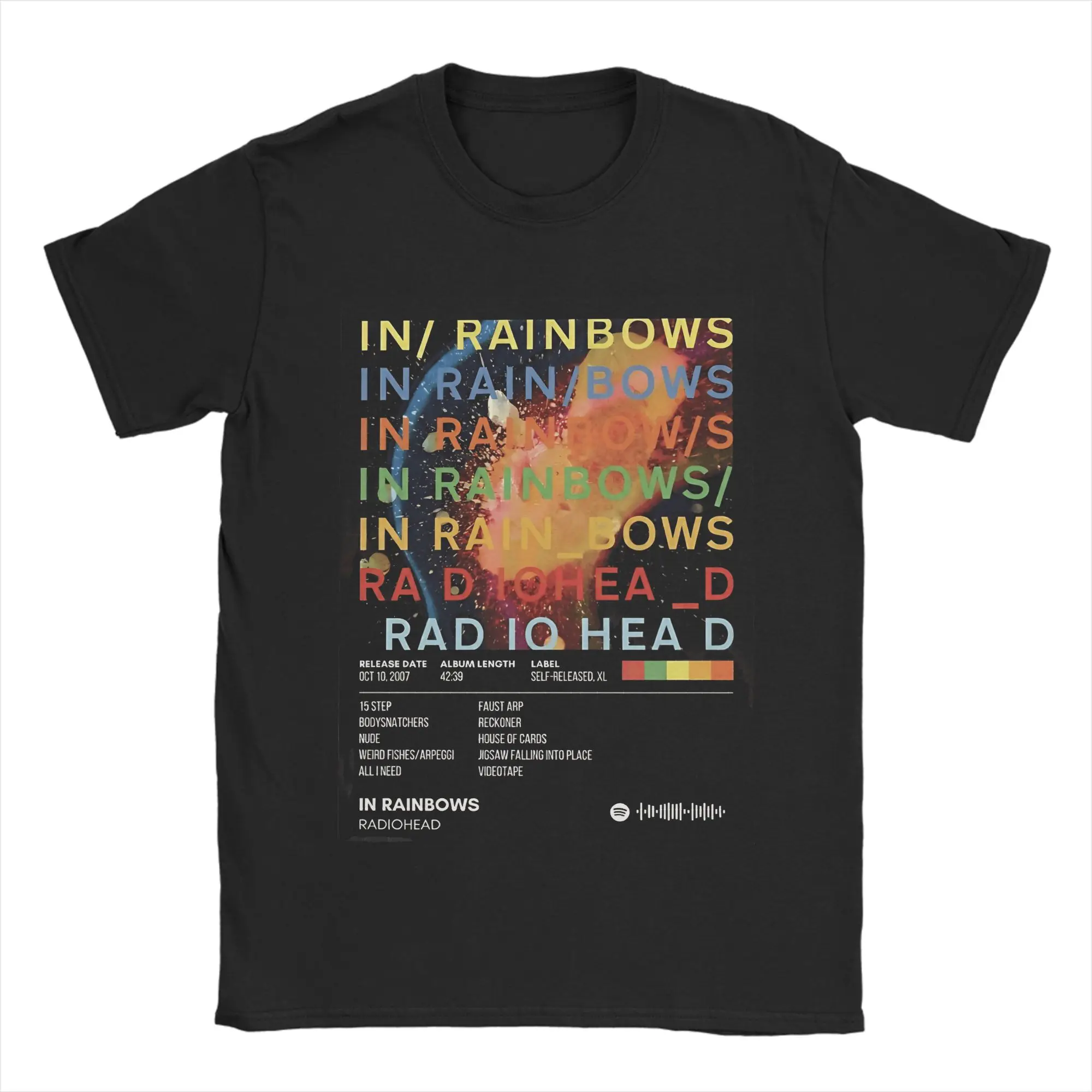 

R-Radioheads Love Rainbows 100 Cotton T Shirt For Man Summer Classic T-Shirts O-Neck Popular Tees Oversized Casual Clothes