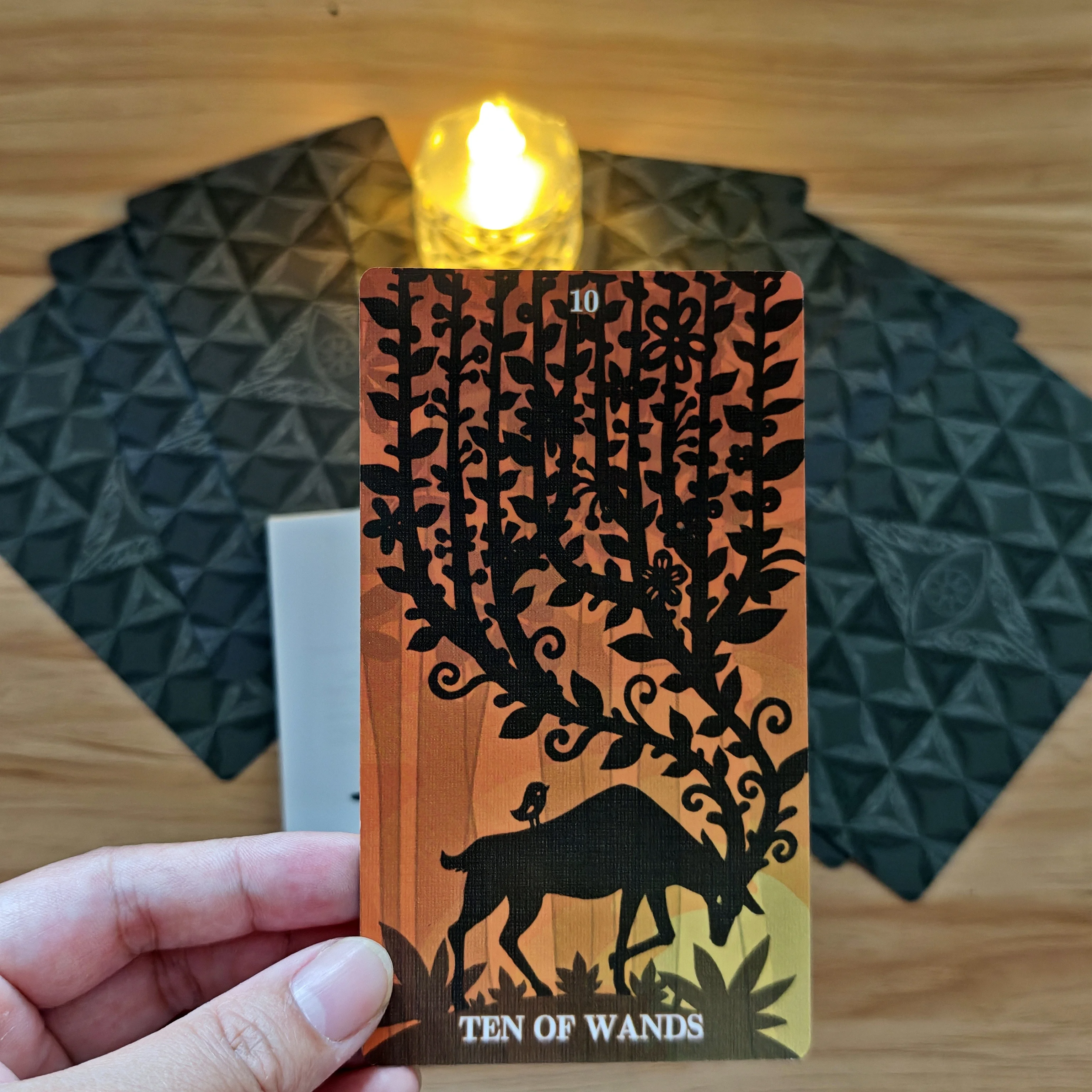 Jeu de cartes de tarot avec silhouettes 12x7cm, 78 cartes