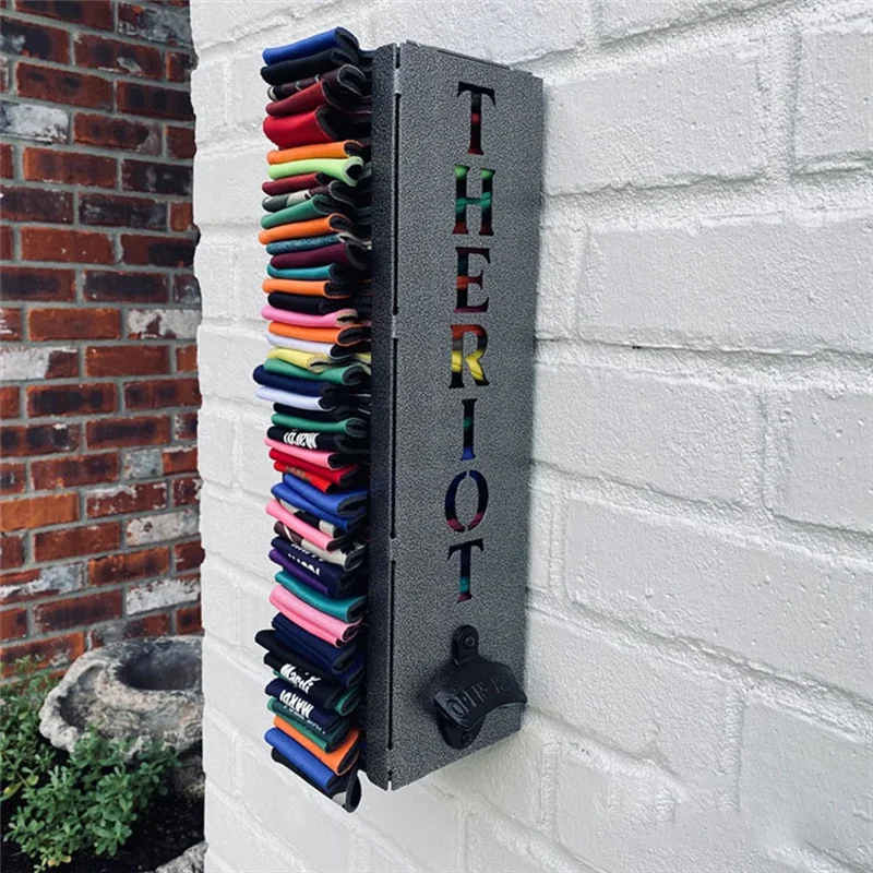 

AU13-держатель для консервных банок с открывалкой для бутылок, диспенсер-холодильник, настенный металлический держатель-холодильник для банок, крутой подарок для мужчин и женщин