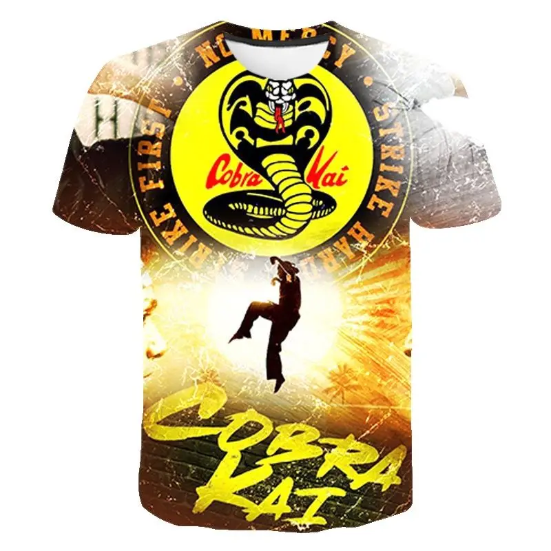 New Summer Fashion Short Sleeve 3D Printed Men Women T-Shirt Round Neck Cobra Kai Casual Streetwear Boy Girl Children Cool Tops