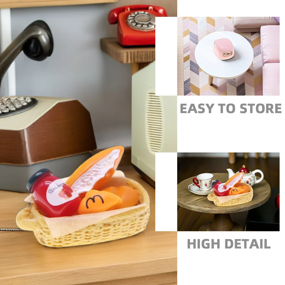 مجموعة أجهزة مطبخ مصغرة مكونة من 7 قطع، محاكاة واقعية للطهي للأطفال، مساحة أدوات بيت الدمى البلاستيكية المتينة عالية التفاصيل #2