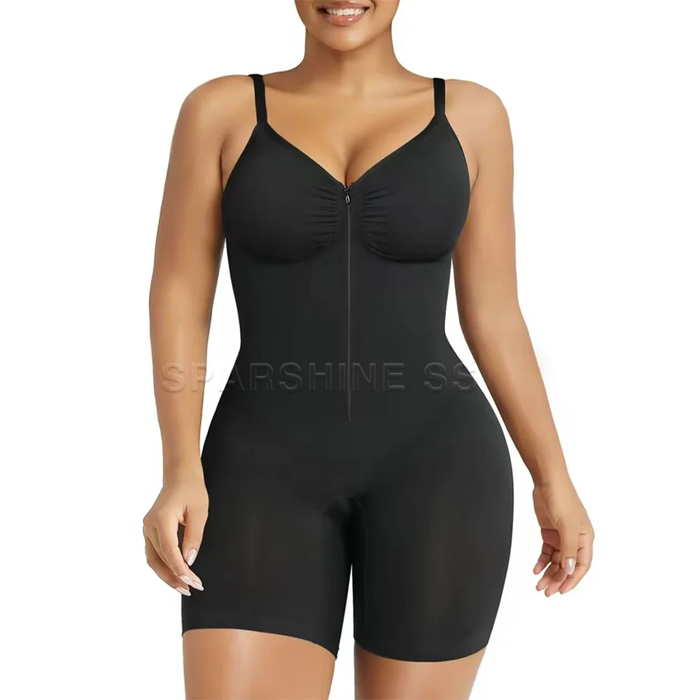 Fajas Women's Body Shaper Tummy Control Tights Super Stretch Fabric Adjustable Straps Breathable Mesh Design Comfortable Fit