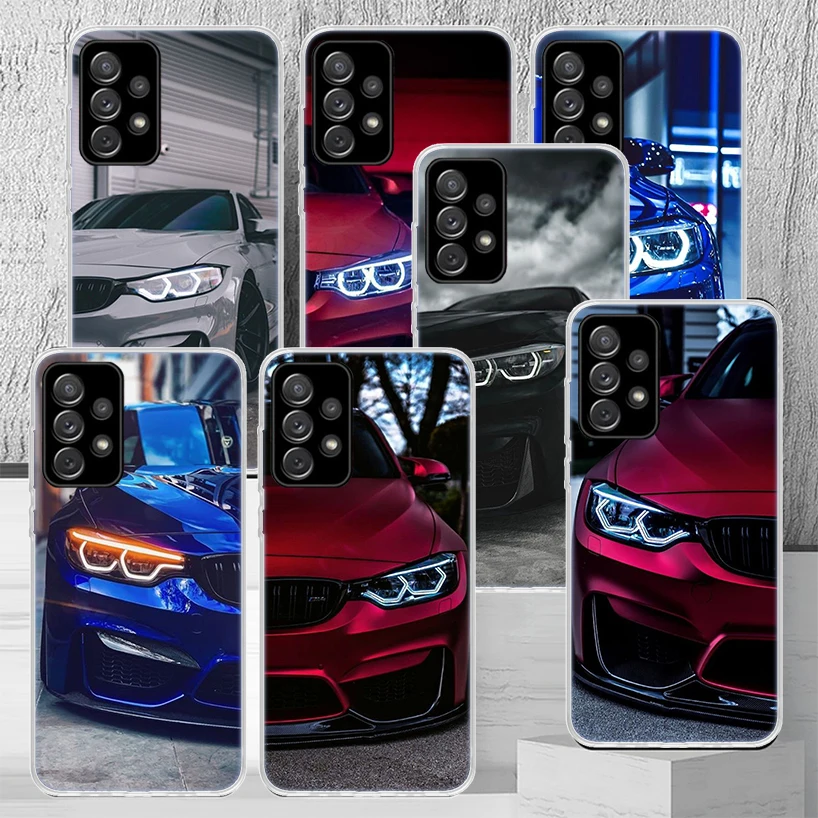 Blue Red Car for Bmw Phone Case Cover For Samsung Galaxy A55 A54 A52 A53 A15 A14 A12 A13 A25 A24 A22 A23 A35 A34 A32 A33 A04S A0