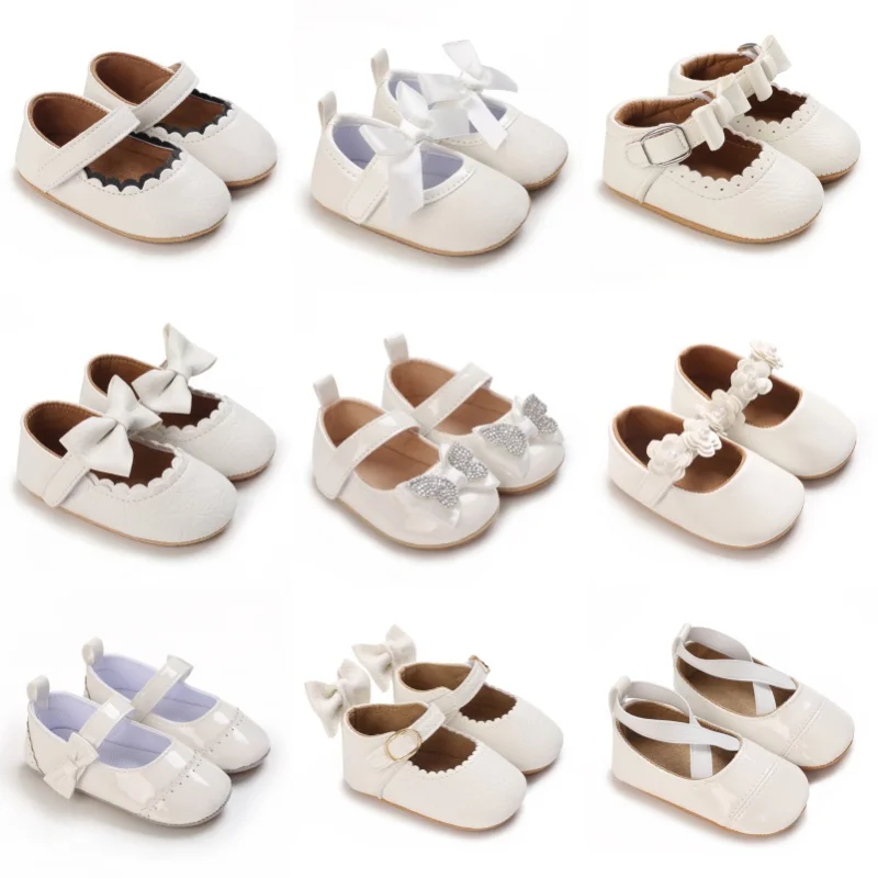 

Summer and Autumn Baby Shoes PU Leather Baby Shallow Mouth Single Shoes Water Diamond Princess Shoes Soft soled Sneakers