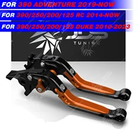 Para KTM 390 ADVENTURE/RC/DUKE 390/250/200/125 Juego de Manetas Freno y Embrague Abatible Extensible Regulables Maneta Leva Freno Embrague Palanca Accesorios para Motocicletas Piezas