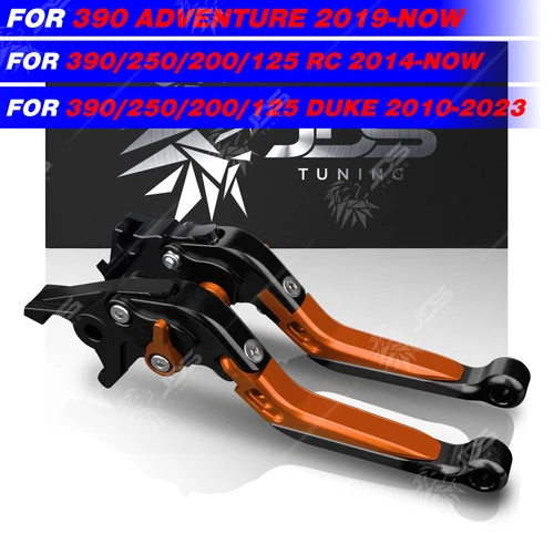 Para KTM 390 ADVENTURE/RC/DUKE 390/250/200/125 Juego de Manetas Freno y Embrague Abatible Extensible Regulables Maneta Leva Freno Embrague Palanca Accesorios para Motocicletas Piezas