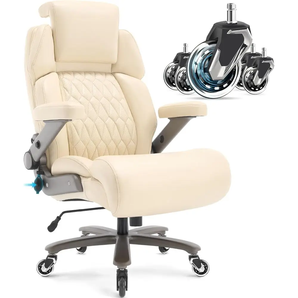 

Эргономичное офисное кресло с высокой спинкой: нагрузка до 317 кг, регулируемая поддержка, 3D-подлокотники, большие колеса, усиленное основание, сверхширокое сиденье