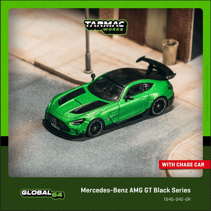 

Предпродажа TW 1:64 Mercedes Benz AMG GT Black Series, зеленая литая под давлением модель автомобиля, коллекция игрушек Tarmac Works