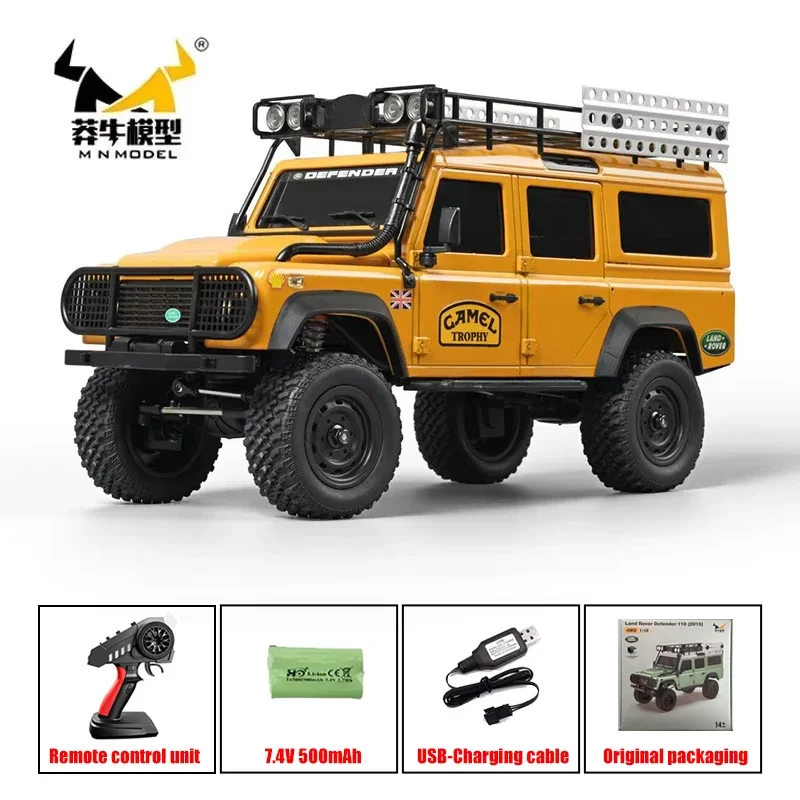 MN Model 1:18 Creeper MN111RC Assembly Kit, professional off-road vehicle 4WD, LED lights, metal housing, toy car RC