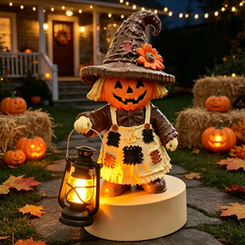 Halloween 3D Printed Light Rustic Farmhouse Tabletop Decor Skeleton Pumpkin Mantel Shelf Fall Gift Make Your Own Night Light