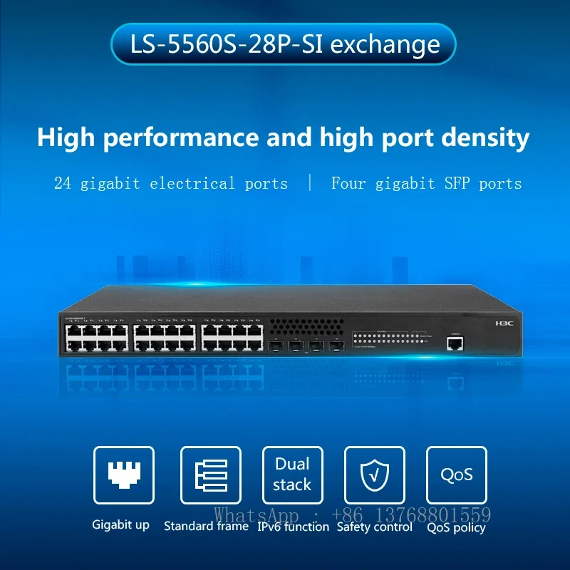 H3C LS-5560S-28P-SI 24-port Gigabit Switch +4 Optical Fiber Port Enterprise Network Cable Spliter Layer 3 Manage