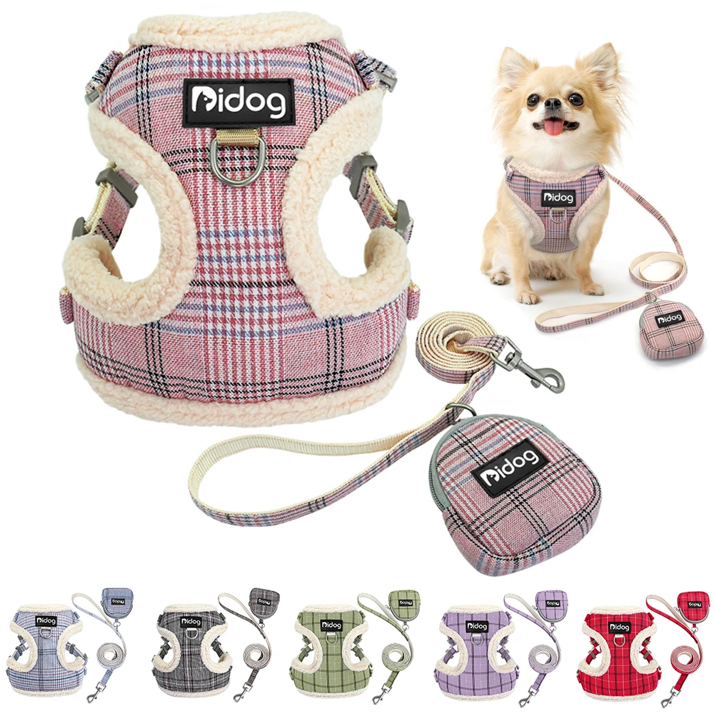 Adjustable Pet Dog Harness with Leash for Small Medium Dogs