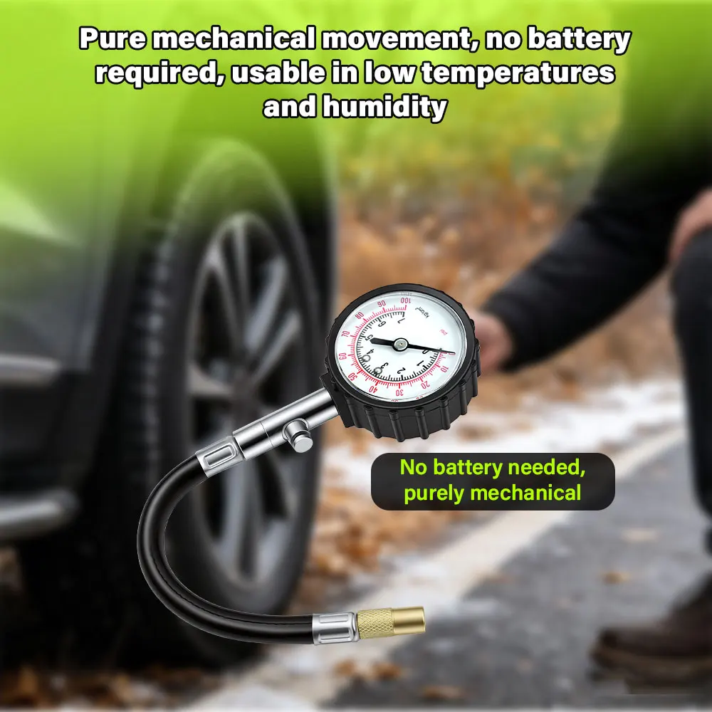 

100Psi Car Tyre Air Pressure Tester High-precision Long Tube Tire Gauge Meter For Auto Motorcycle Truck Bike Measurement Tools