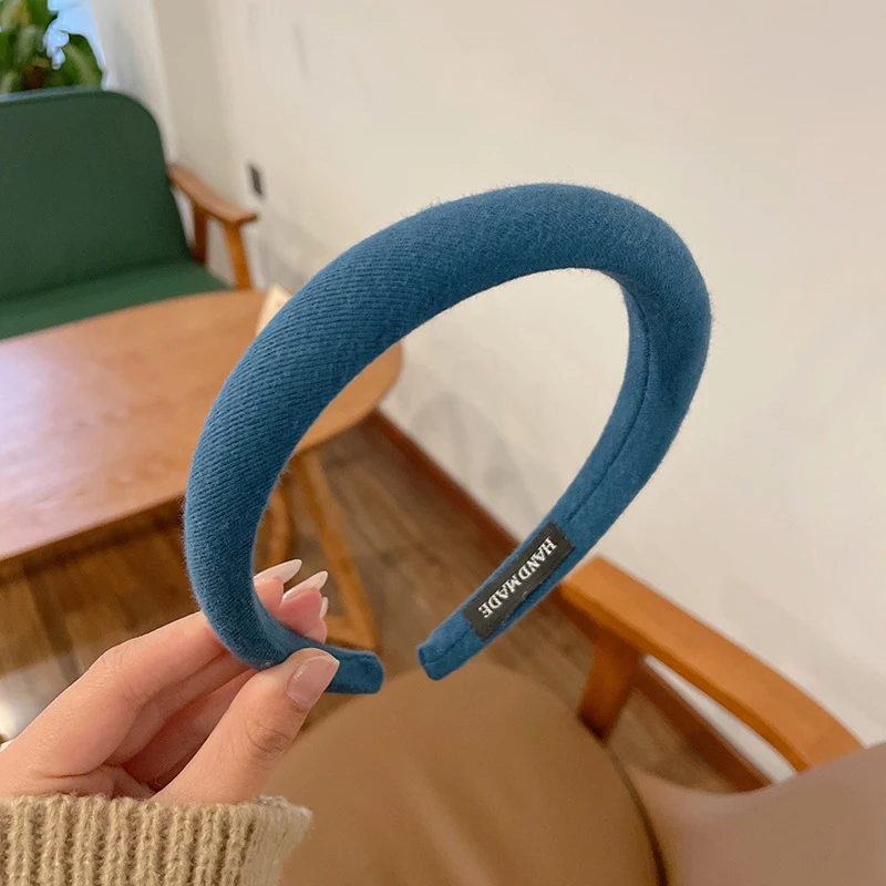 Verdicktes, festes, breites Haarband für Damen, Vintage, weiches, elastisches Stirnband, Mädchen-Lünette, Haarband, Kopfbedeckung, modisches Haar-Accessoire – Detail 15