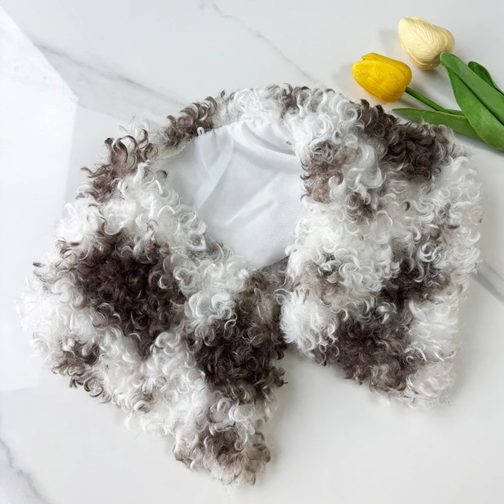 Autumn Winter Soft Fluffy Fur Scarf Thicken Warm Neck Covers Cold Resistant Cross Neckerchief Neck Warmers