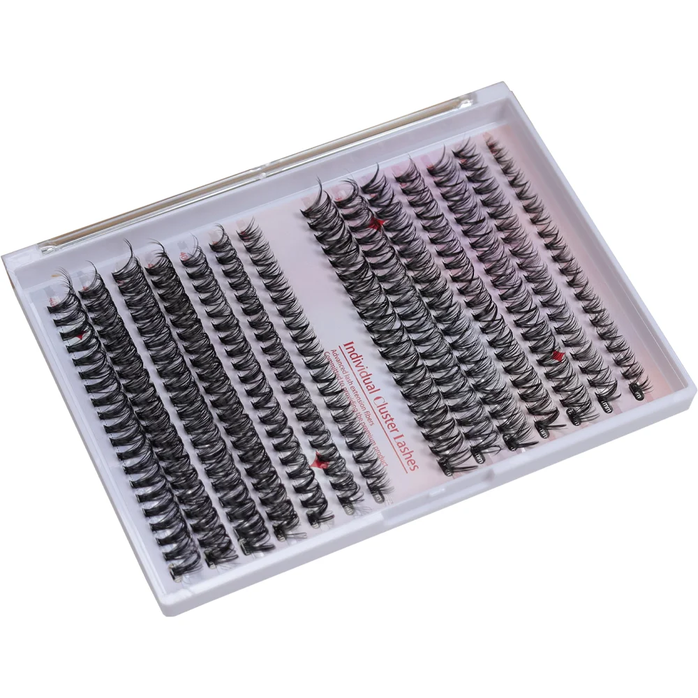 DIY eyelash cluster set of 280 eyelash clusters - Reusable natural appearance of personal eyelashes, DIY eyelash clusters, soft