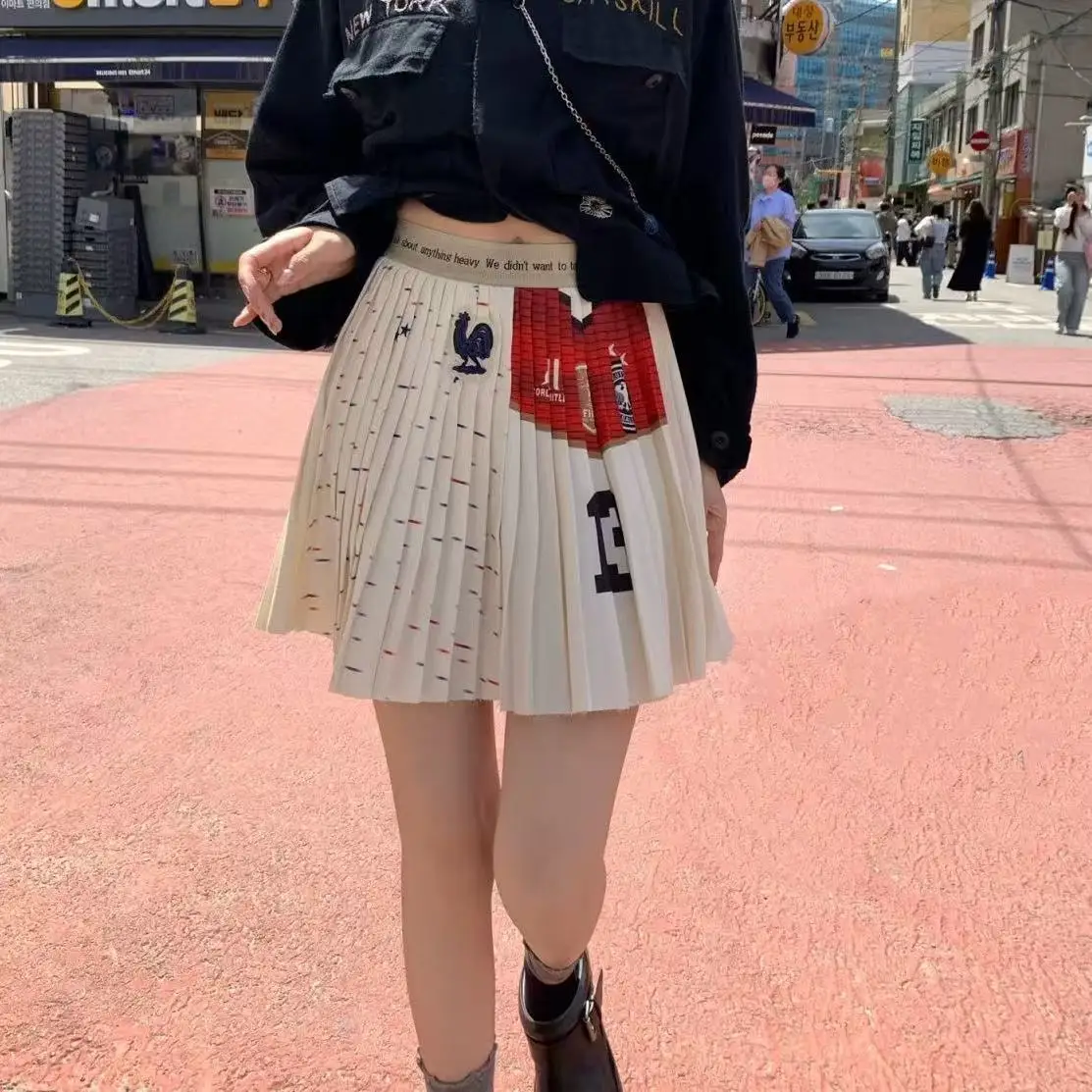 

faldas para mujeres, женская юбка, женская одежда, мини-юбка для девочек, плиссированная короткая юбка-брюки, новинка 2024, лето-осень, тренд