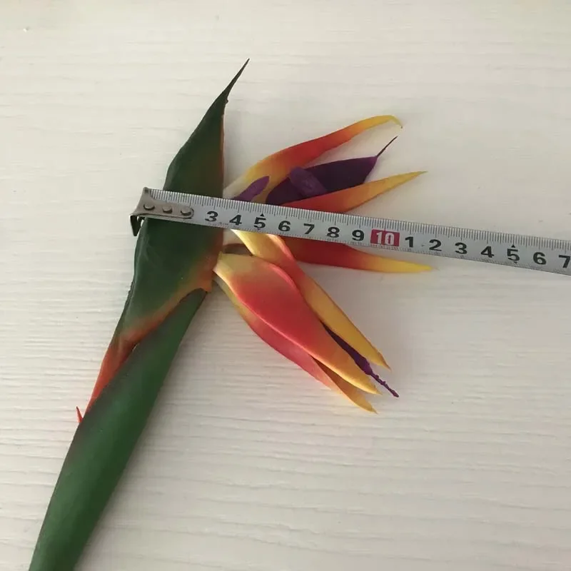 12CM testa/lunghezza 80CM vero tocco falso plastica tropicale uccello del paradiso fiore, seta artificiale fiori lunghi decorazione della casa