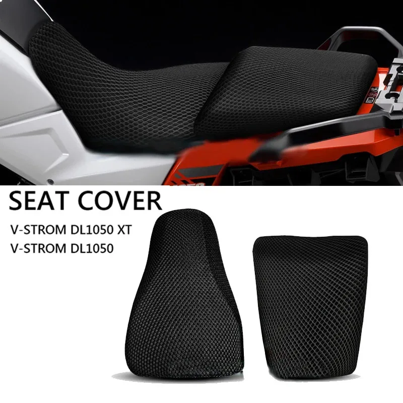Cojín de asiento de motocicleta, cubierta de malla transpirable con aislamiento térmico para Suzuki v-strom V Strom 1050 XT DL1050 1050XT 2019 - 2023