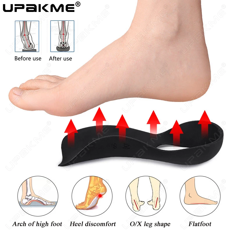 UPAKME XO-Legs Correction Orthopedic Flat Feet Orthotic Insoles for Heel Pain Arch Support For Man Woman Shoe Insole Sole Insert