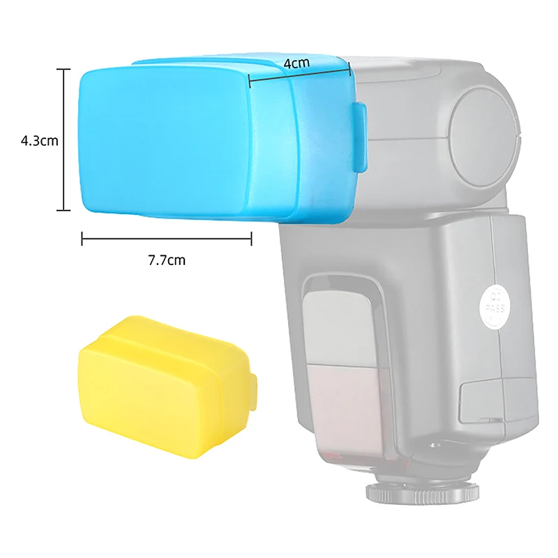 3 Colours Blue Yellow White Flash Diffuser For 580EX 580EX II YN-560 YN-568 YN565 JY680A Godox TT685 V850II V860 TT520II