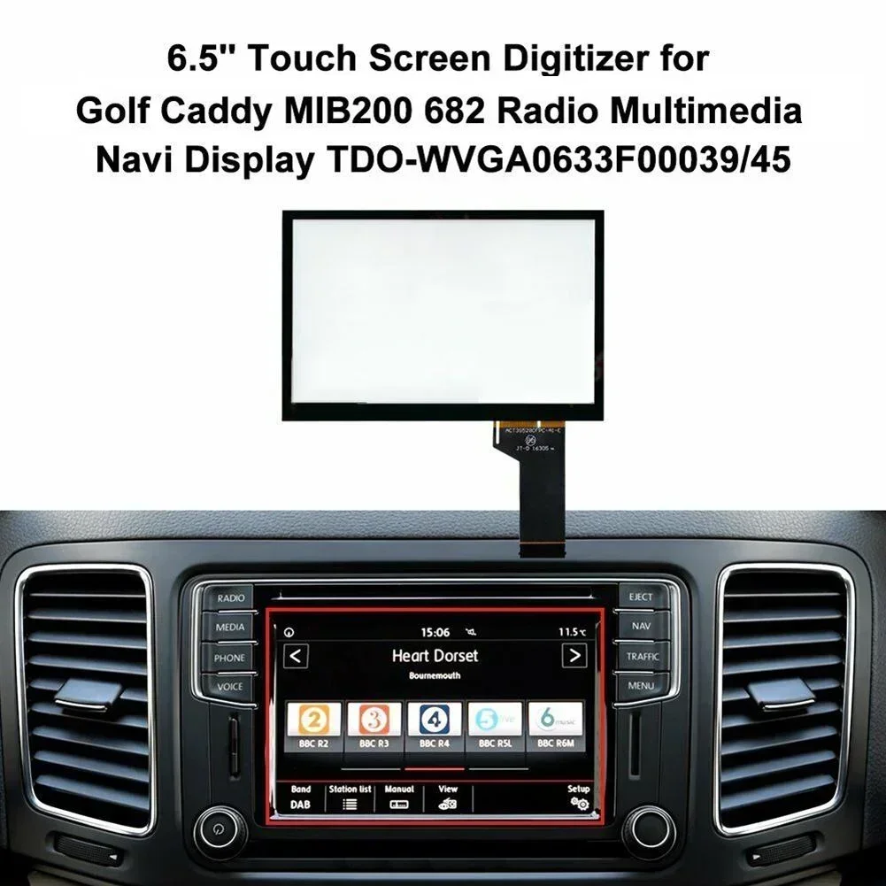 

6.5 In Touch Screen Glass Digitizer 5V 40-Pin TDO-WVGA0633F00039 For Skoda MIB2 MIB STD2 Radio Multimedia Navi Car Accessories