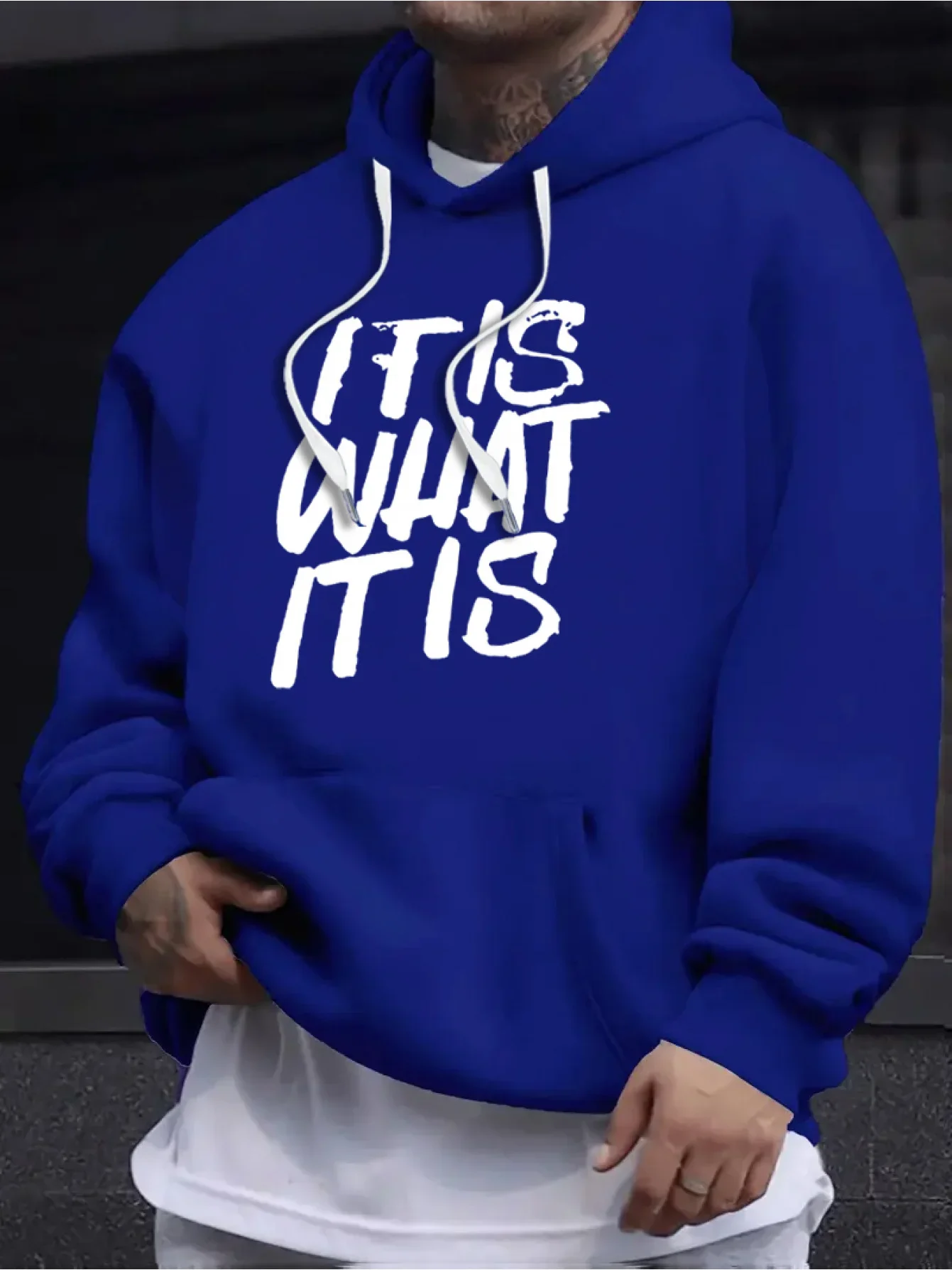 سويت شيرت رجالي بقلنسوة كاجوال بأكمام طويلة برباط لخريف وشتاء، بلوفر ناعم ومريح، ملابس الخريف والشتاء