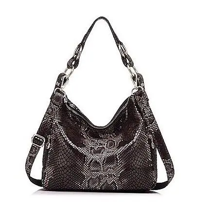 Frosted Cow Leather Embossed Python Snake Pattern Shoulder Bag Leather High-capacity Shopper Handbag Fashion Personality Bag New