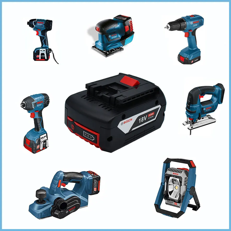 BOSCH-batería de litio Original de 18V, herramienta recargable, 5.0AH