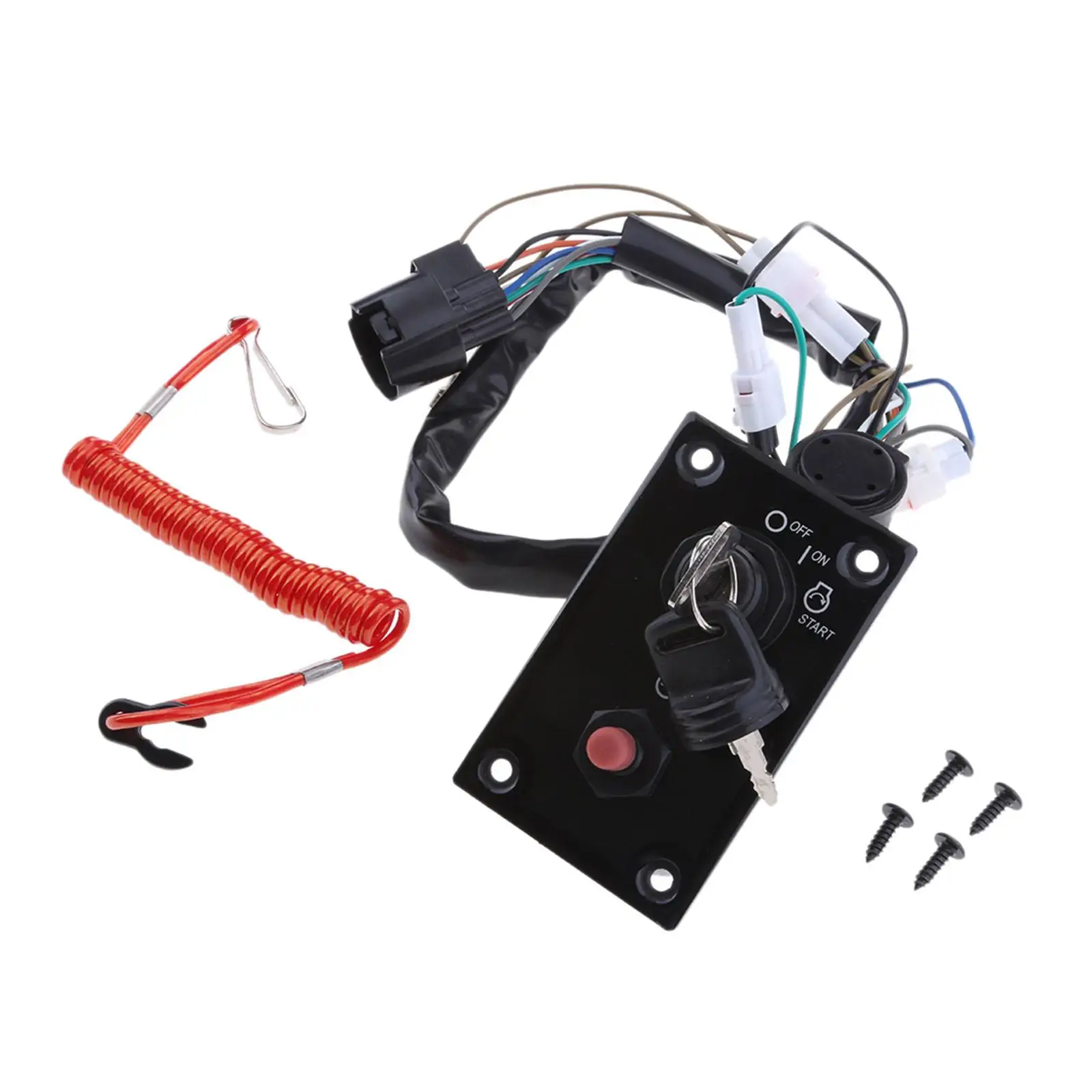 

Single Engine Outboard Ignition Panel ABS 115x70mm Black 37100-96J24 for Suzuki Boat