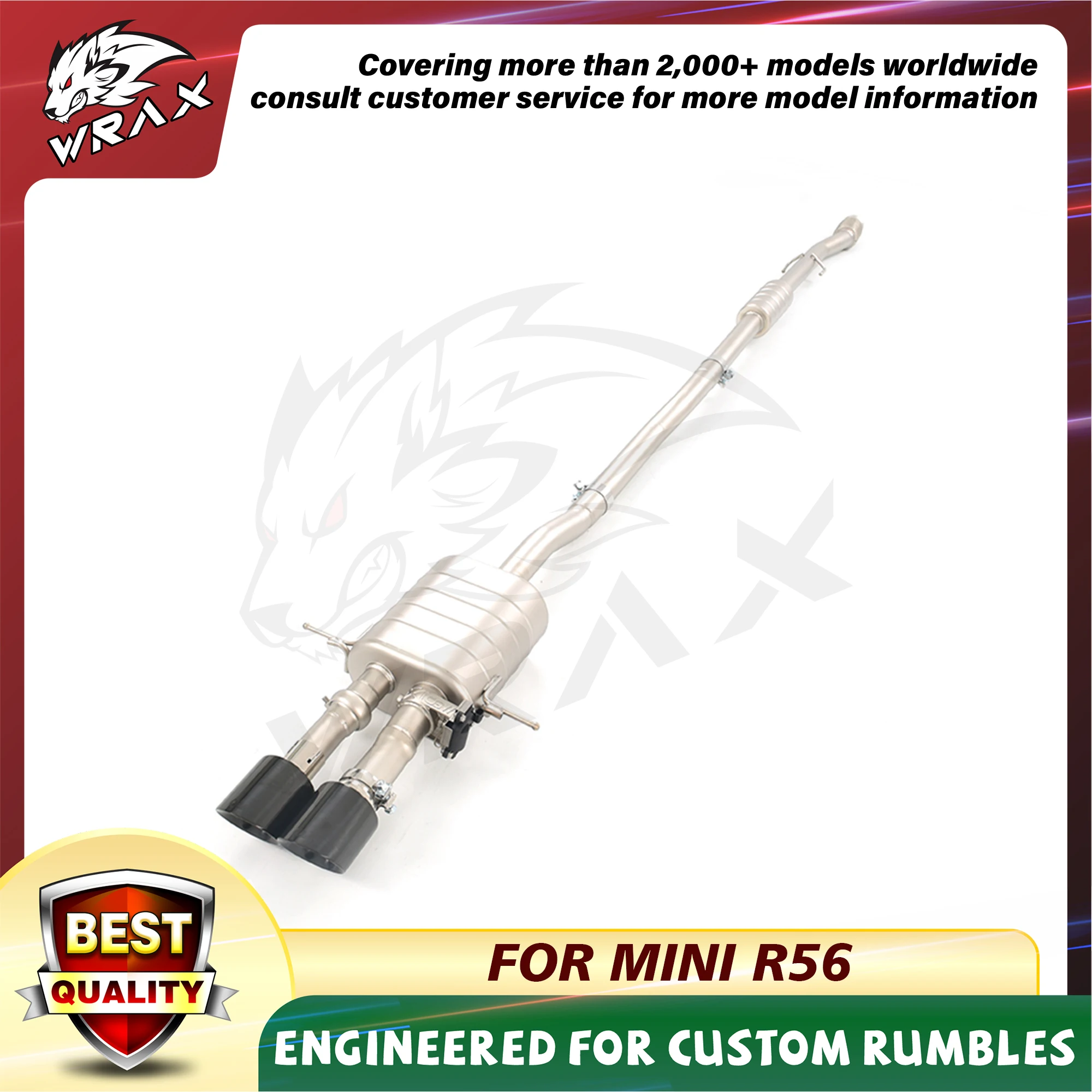 

WRAX Exhaust Control Valve System Muffler Car Parts Catback for MINI R56 cooper lossless replacement car accessories