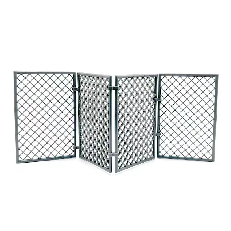 Small Building Block Chain Link Fence 4PCS Plastic Fence Military Scene Decoration Accessories Compatible with Lego Part