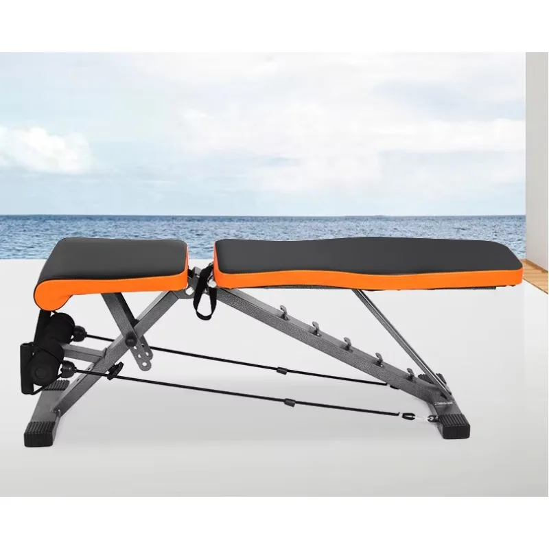 

Регулируемая металлическая скамья для гантелей и пресса, современная многофункциональная тренировочная стойка со складной конструкцией, пластиковый материал