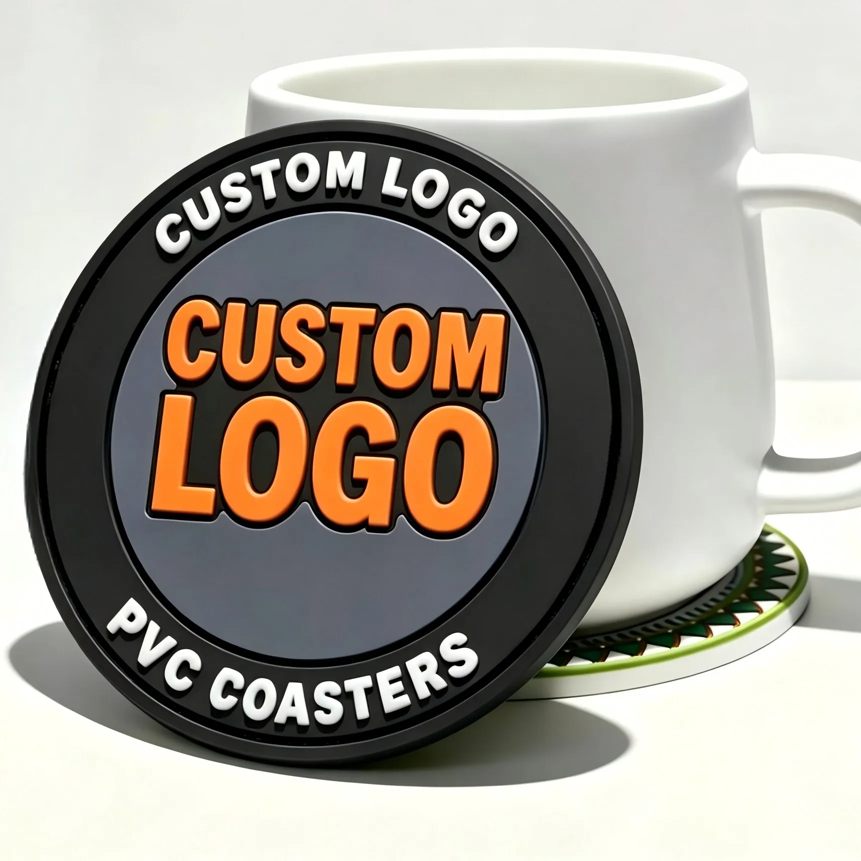

Custom Eco-Friendly Silicone Coasters Square Octagonal PVC Rubber Cup Holders Printed with Colorful Logo for Promotional Drinks