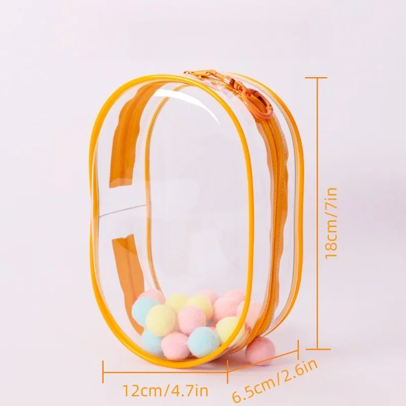 18cm vinyl doll protective cover pvc high transparent cartoon surrounding cotton doll multicolor walking baby bag can be hung.