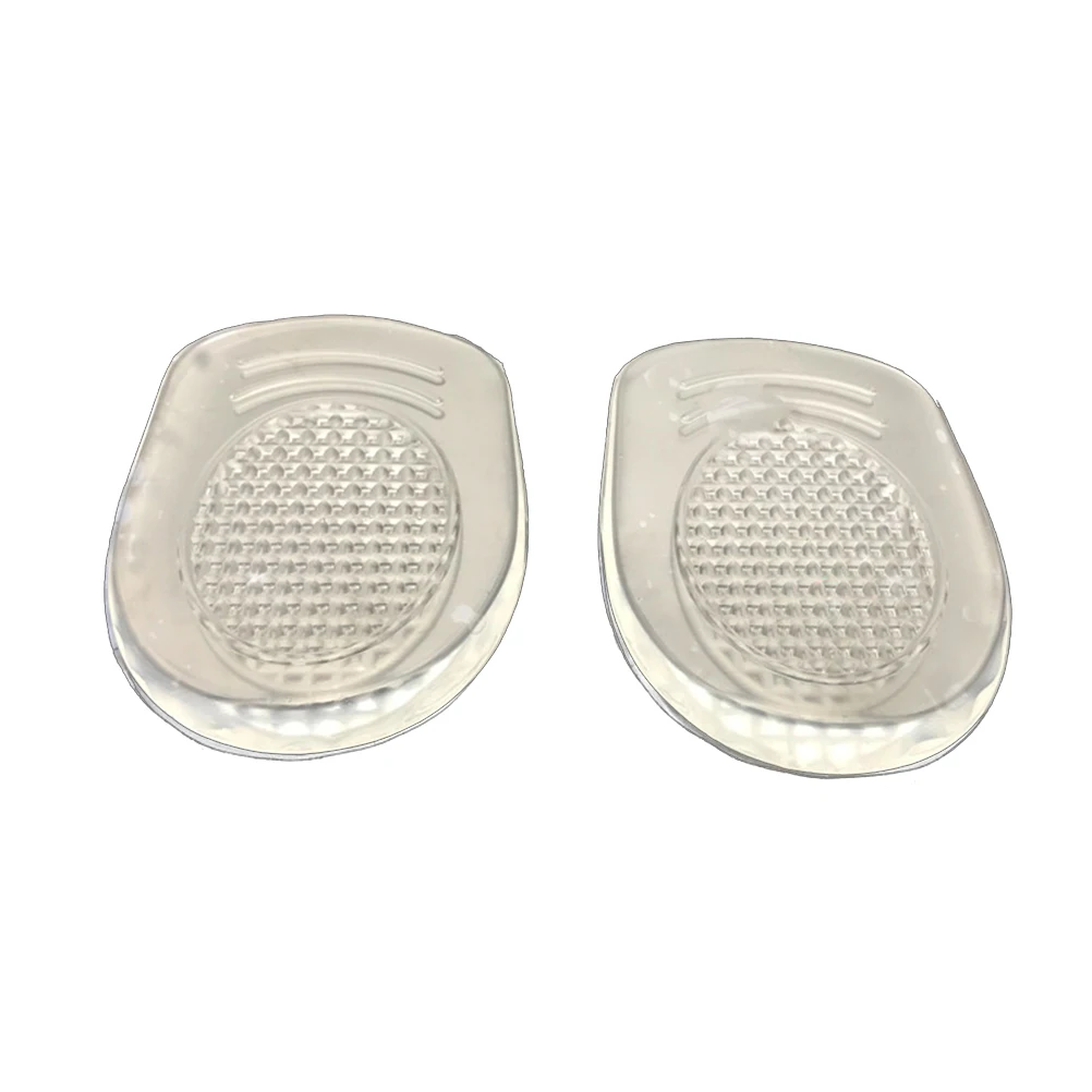 

4 Pairs Shoe Pads Heel Booster Half Insole Silicone Insoles Damping Comfort White