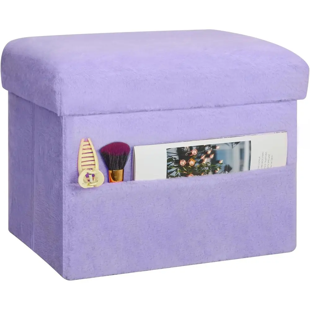 

Small Ottoman with Storage, olding Sot ur Storage oot Rest Stool with Thicker urry Padded Seat. Ottoman Bench or Bedroom Living