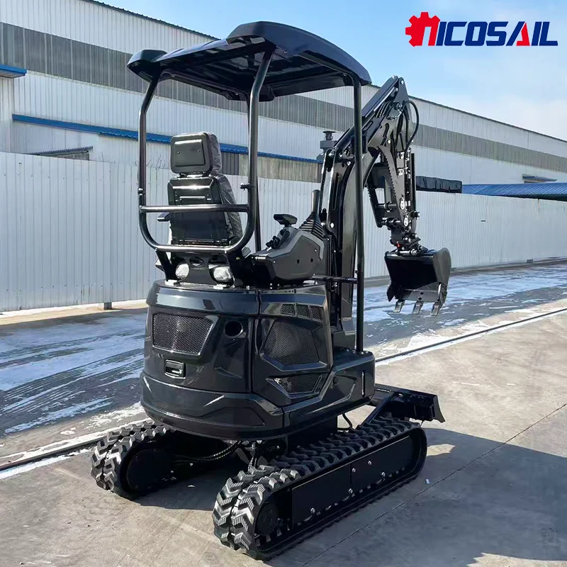 1.8-ton Construction Mini Digger Hydraulic Small Excavator 1.7 Ton 2 Ton Farm Micro Excavator