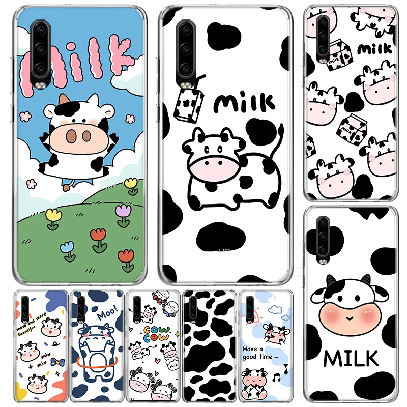 Dairy Cattle Cow Speckle Cute Cover For Huawei P30 P40 P50 P10 P20 Lite Phone Case Mate 40 30 20 10 Pro Print Customized Coque F