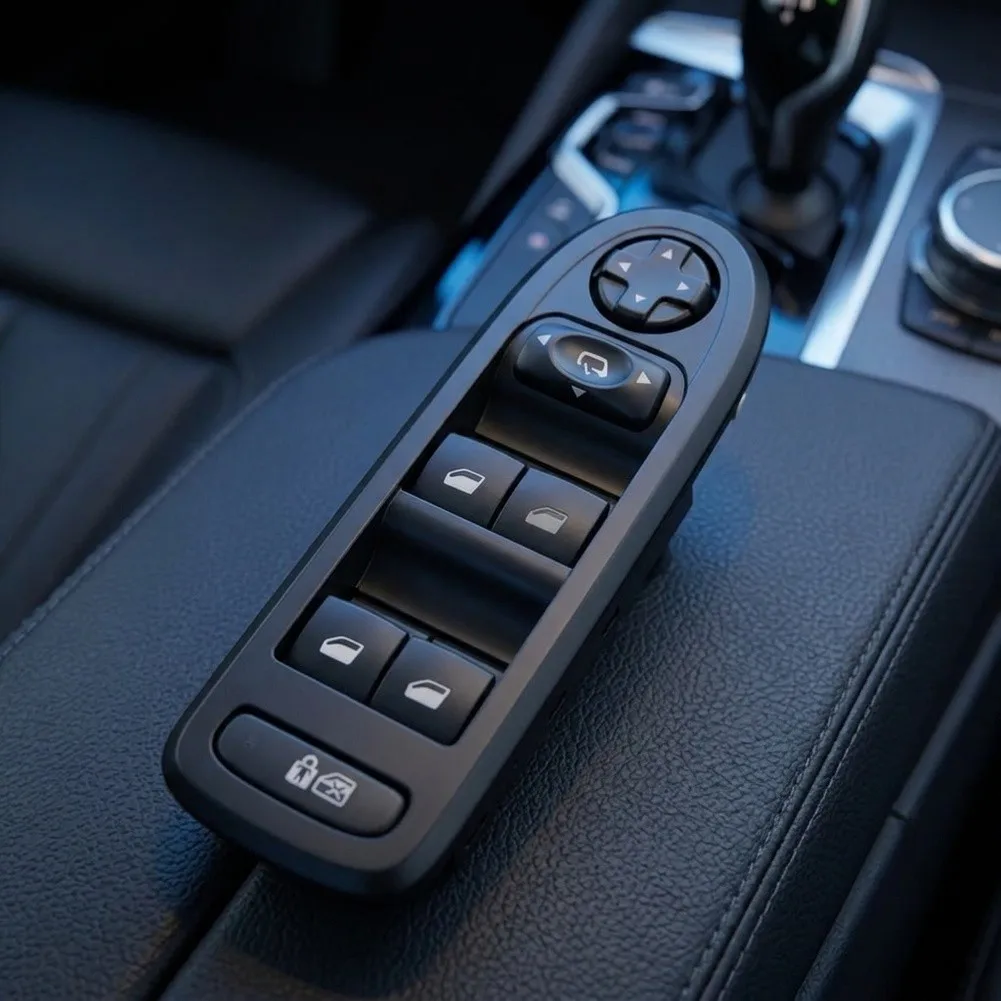 Auto Window Button Black Window Control Switch PP And ABS Plastics Black Finish Design Direct Replacement Part