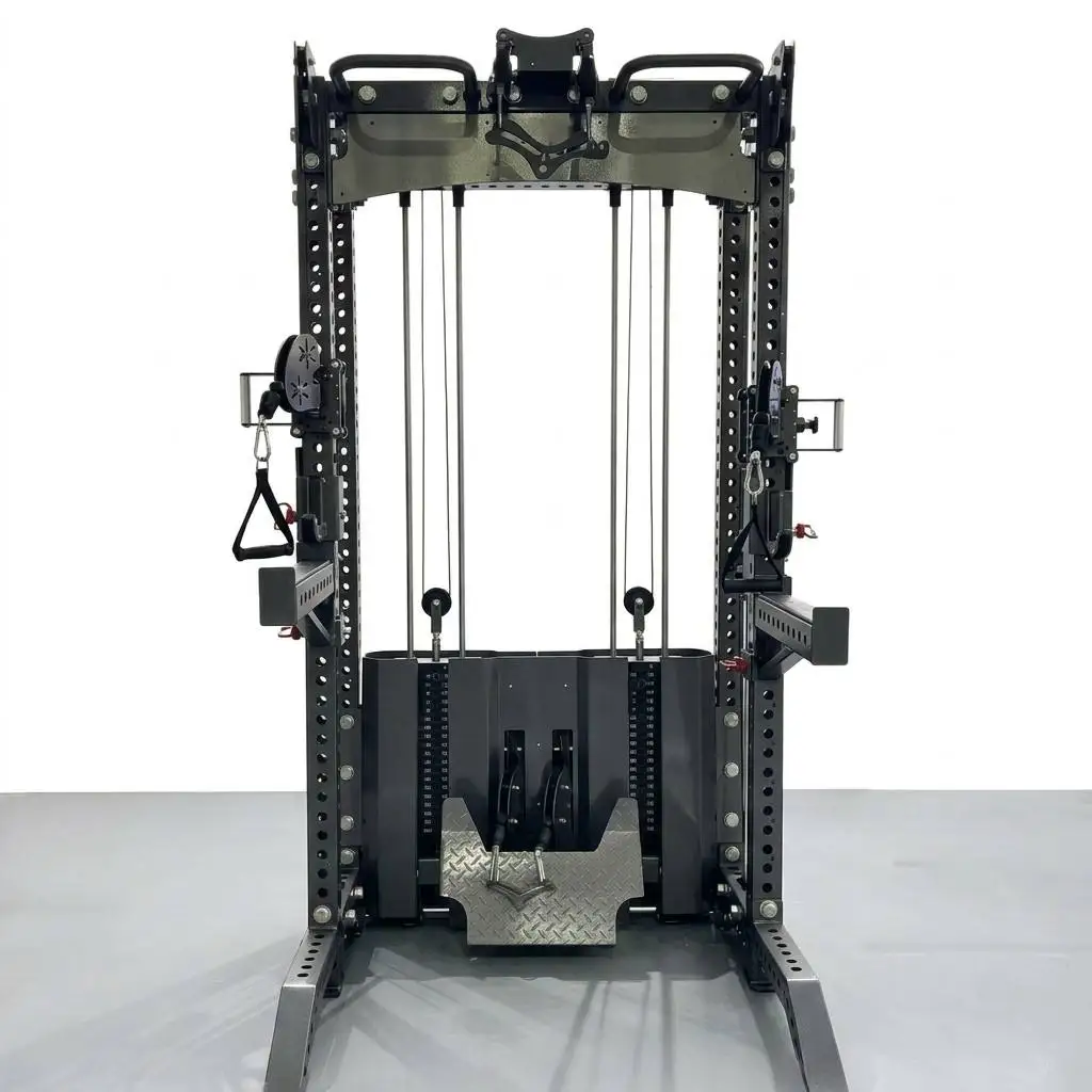 Gym Equipment Multi Functional Trainer with Lat Pull Down / Cable Crossover Pin Load Selection Machine
