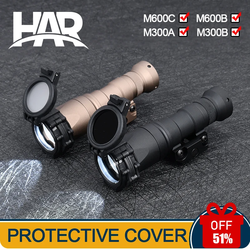 

WADSN M600 M300 Tactical Flashlight IR Fill Protector Cover for M300A M300B M600C M600B Hunting Weapon Scout Light Accessoires