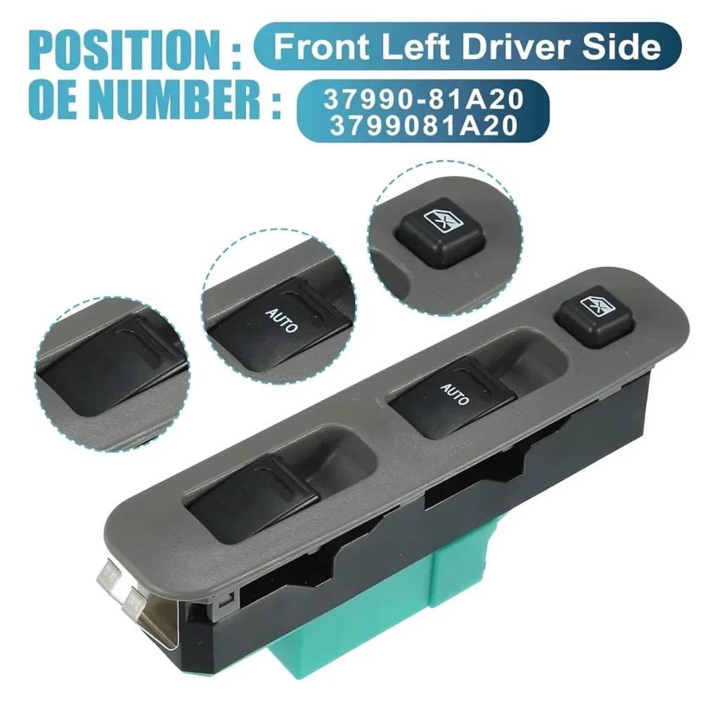 

Car Front Left Driver Side Master Power Window Control Switch for Suzuki Jimny FJ 1998-2015 Carry Kasten 37990-81A01