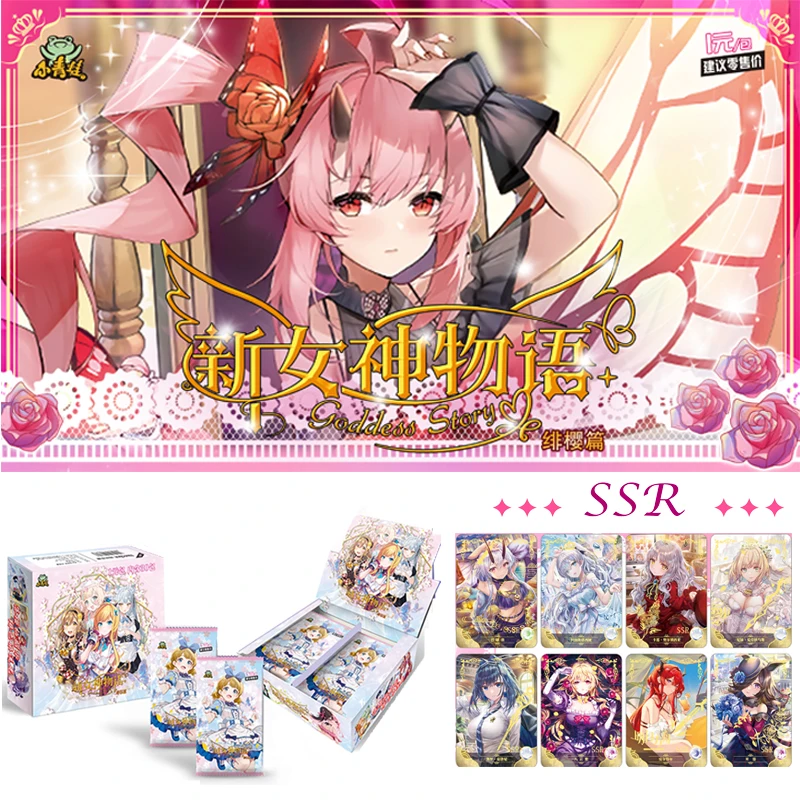 

Новые карты Frog Ns 1m16 Goddess Story, красивые цветные настольные игры, аниме Waifu для вечеринок, игр, аниме-карты для детей
