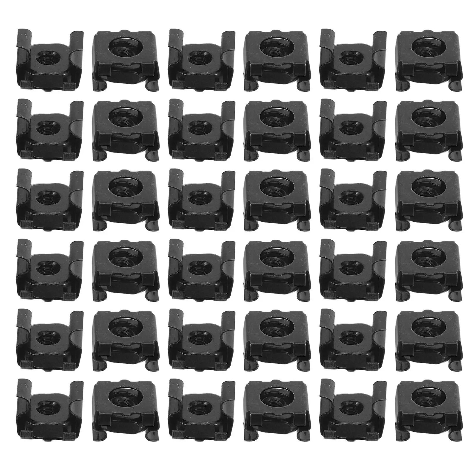 100Pcs M4 Cage Nut Iron Nickel Plated Spring Clip Rack Panel Nut for Server Rack Electrical Cabinet Networking Equipment