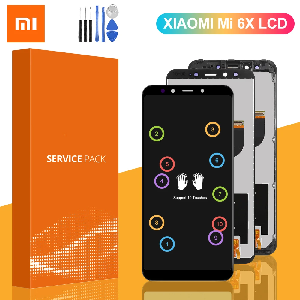 

5,99 "Оригинальный дисплей для Xiaomi Mi A2 LCD сенсорный экран дигитайзер сборка Запчасти для XiaomiA2 MiA2 Mi 6X Mi6x M1804D2SG