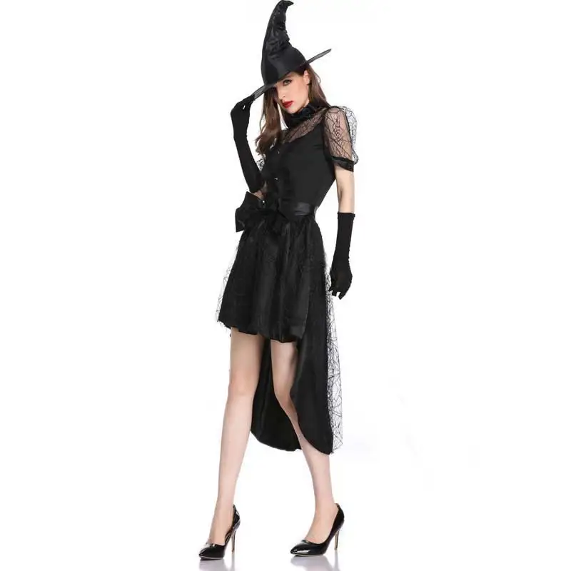 Bruxa traje feminino fantasia vestido bruxa feiticeiro cosplay roupas vestido longo para adulto mais velho meninas traje de halloween