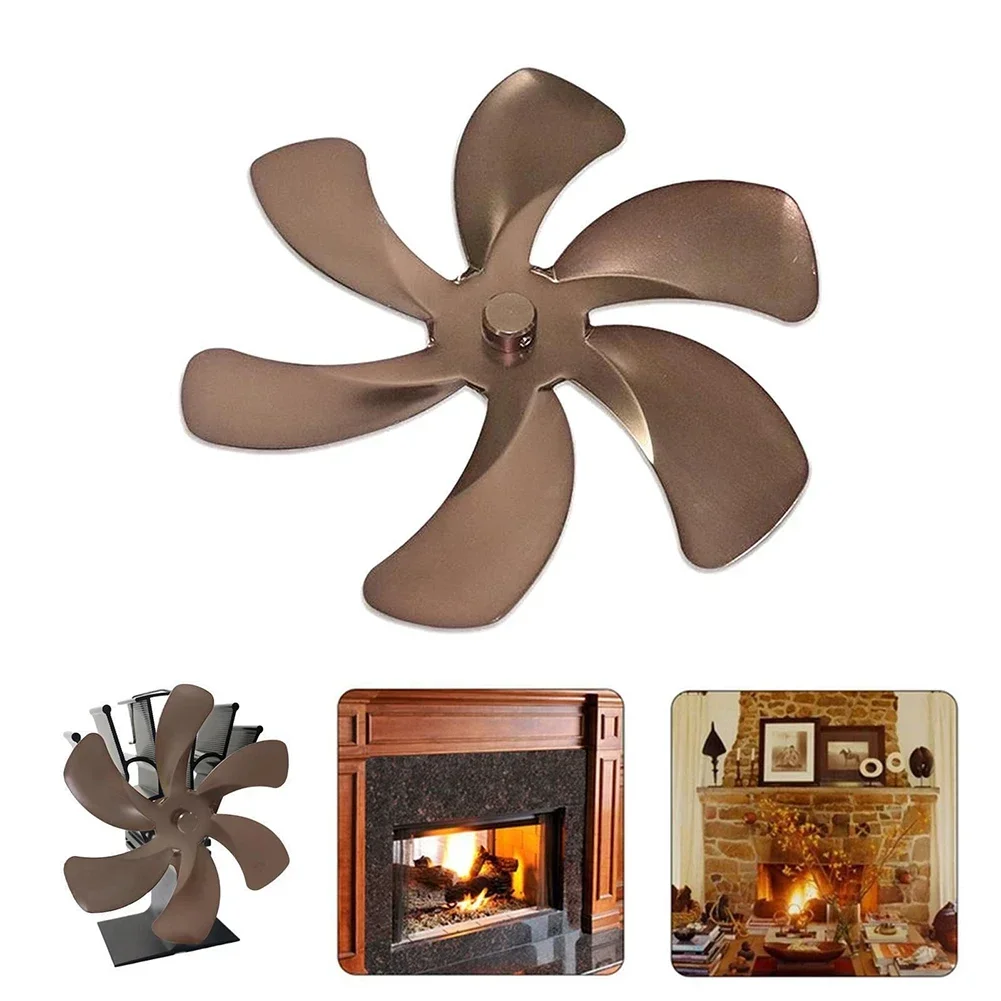 Stoves Part Fan Baldes For Wood 1pcs Aluminum Alloy Fireplace Fan Heat Powered Burner Fan Blade Large Air Volume