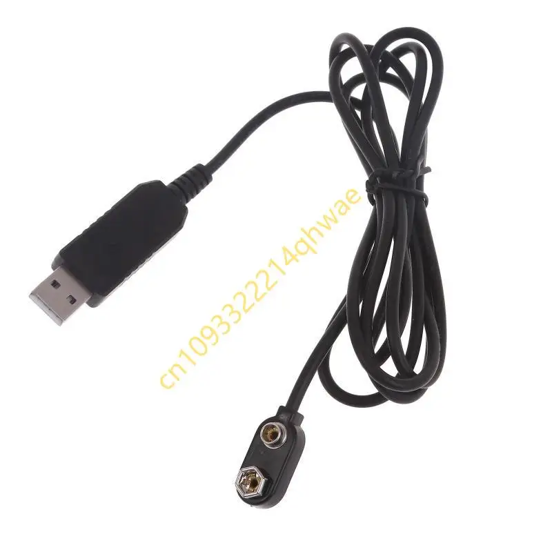 

9V Battery Connector Eliminators Replace 6F22 USB Power Converter Cable Multi for Multimeter LED Light 150cm