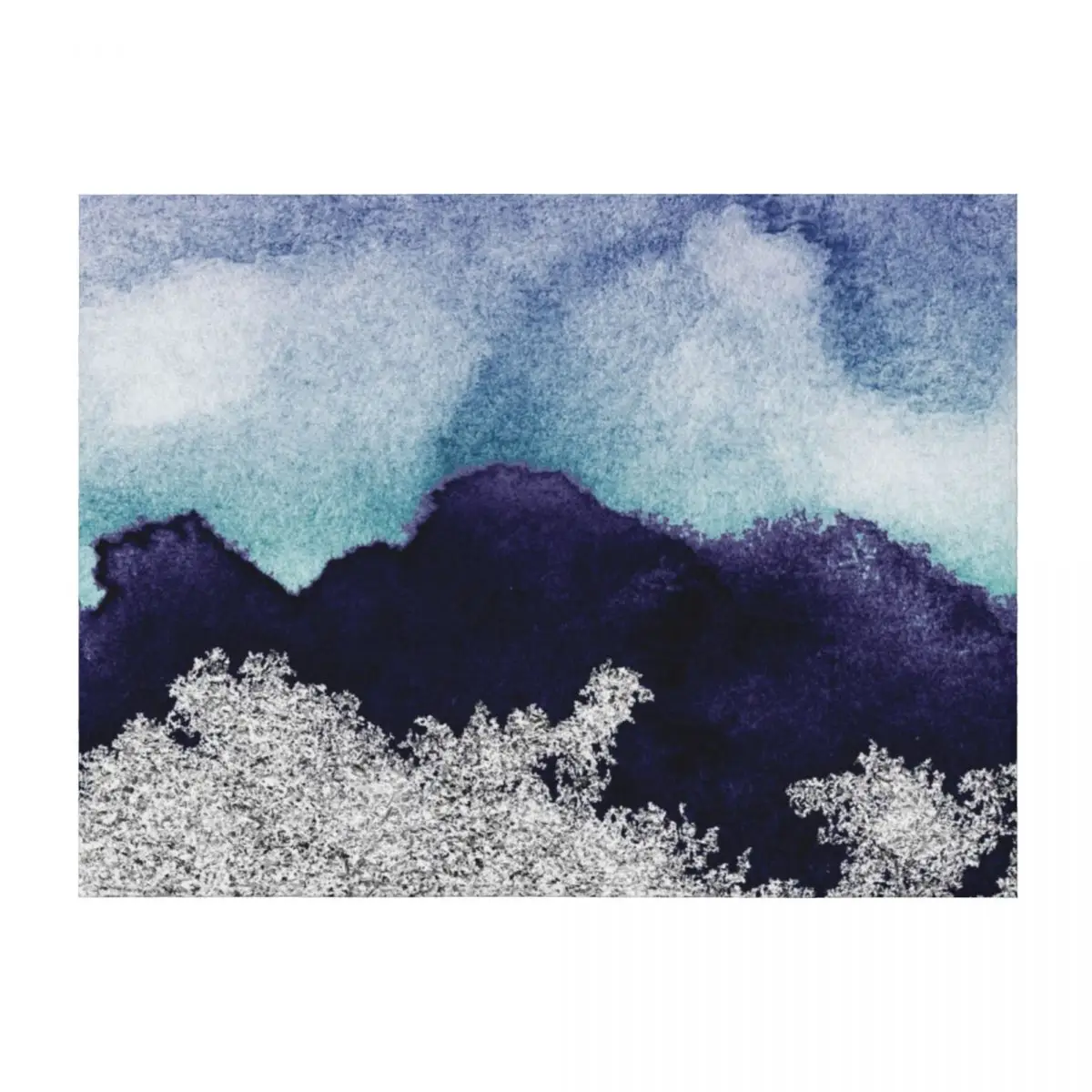 

Extravagant Watercolor Ombre with Silver Throw Blanket For Baby for winter Luxury Throw Camping Blankets